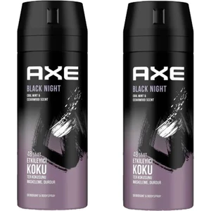 2 Adet Axe Black Night Erkek Deodorant Sprey 150 Ml