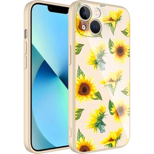 Apple iPhone 13 Uyumlu Kılıf Iç Yüzeyi Kadife Kamera Korumalı Parlak Renkli Desenli Kılıf