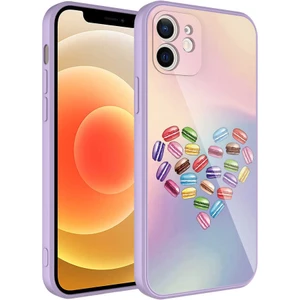 Apple iPhone 11 Uyumlu Kılıf Iç Yüzeyi Kadife Kamera Korumalı Parlak Renkli Desenli Kılıf