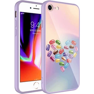 Apple iPhone Se 2020 Uyumlu Kılıf Iç Yüzeyi Kadife Kamera Korumalı Parlak Renkli Desenli Kılıf