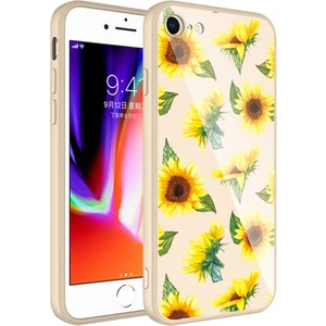 Apple iPhone Se 2020 Uyumlu Kılıf Iç Yüzeyi Kadife Kamera Korumalı Parlak Renkli Desenli Kılıf
