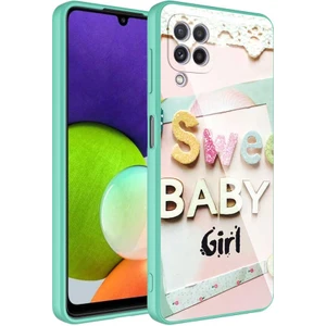 Samsung Galaxy M32 Uyumlu Kılıf Iç Yüzeyi Kadife Kamera Korumalı Parlak Renkli Desenli Kılıf