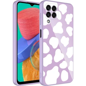 Samsung Galaxy M33 Uyumlu Kılıf Iç Yüzeyi Kadife Kamera Korumalı Parlak Renkli Desenli Kılıf