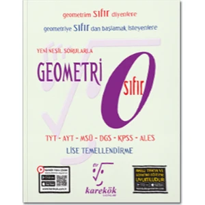 Karekök Yayıncılık TYT AYT Msü KPSS ALES DGS Geometri Sıfır