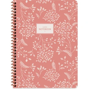 Keskin Color 16.5X22.5 Kareli Defter Pastel Flora - Turuncu