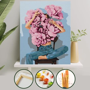 Palmiye Hobi Sanat Sayılarla Boyama Tuval Seti Fırça Boya Dahil (Çıtalı) 40x50 CM - Demet