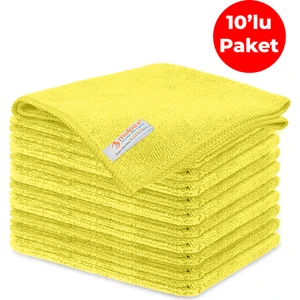 Mikrofiber Genel Temizlik Bezi Sarı 40X40 Cm. - 10 Adet