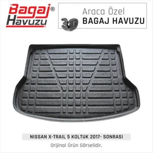 Born Garage 2017 Nissan X-Trail 5 Koltuk 3D Bagaj Havuzu Kauçuk