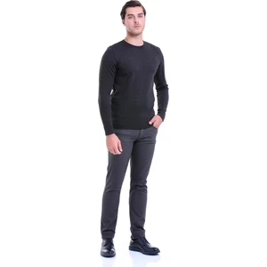 Erkek Antrasit Klasik Bisiklet Yaka Regular Fit Triko