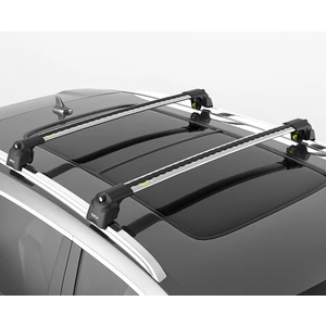 Turtle Can Carry Air-2 Silver Kit, Hyundai Sante Fe 2020-2021-2022-2023-2024 Tavan Taşıyıcı Portbagaj, Bisiklet ve Kayak Taşıyıcı Ara Atkı Seti, Gri Cross Bar