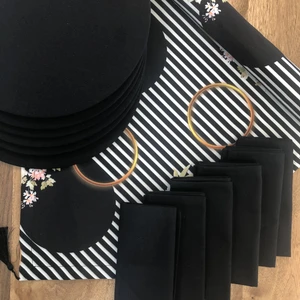 Amerikan Servis Elegance Desen Takım 6 Supla, 6 Kumaş Peçete ve Runner Örtü Kombin 2