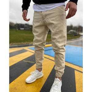NorthFashion Erkek Paçası Lastikli Likrasız Boyfriend Jogger Kot Pantolon