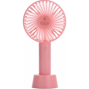  Mini Şarjlı Standlı El Vantilatörü Fanı Soğutucu Vantilatör Pembe
