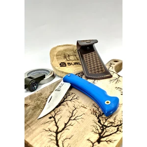 Outdoor Bıçak Kamp Çakı Katlanır 21,5 cm Deri Kılıf Set