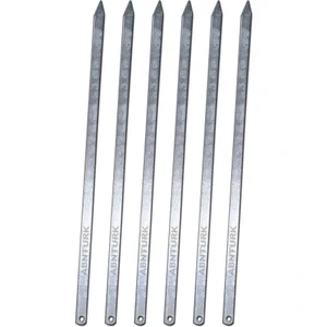 6 Adet Adana Kebap Şişi 50 cm Boy 16 mm En Barbekü Mangal Şiş Set Metal Üzeri Paslanmaz Galveniz Kaplı
