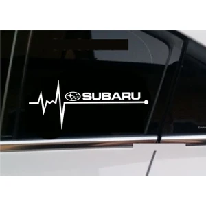 Oto Sticker Subaru Sport Nabız Kalp Atışı Sticker 2 Adet