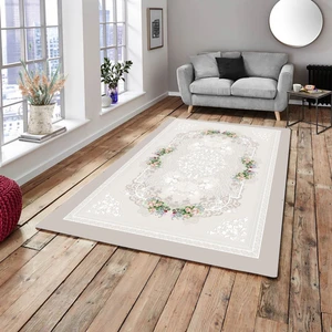Meka Home Brillant Bej Model Lastikli Halı Örtüsü