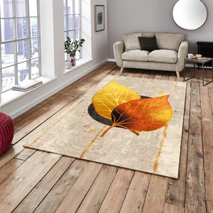 Meka Home Yeni Kırmızı Yaprak Lastikli Halı Örtüsü