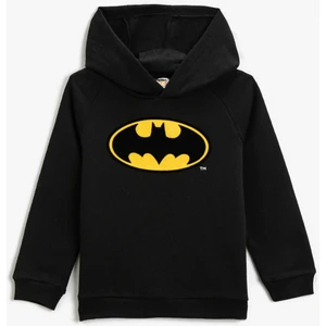Batman Baskılı Kapüşonlu Sweatshirt Lisanslı