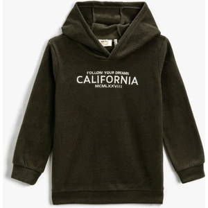 Baskılı Kapüşonlu Sweatshirt