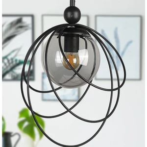 Pescara Tekli Avize Siyah Füme Cam