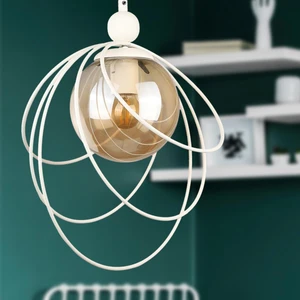 Pescara Tekli Avize Beyaz Bal Cam