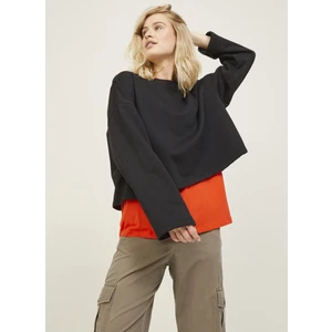 Jjxx Yuvarlak Yaka Baskılı Siyah Kadın Sweatshirt 12214536