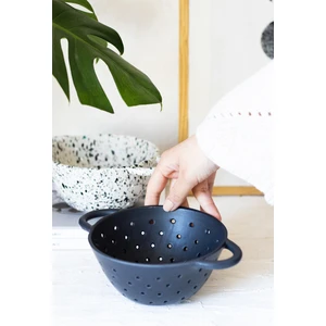 Beige & Stone Seramik Siyah Süzgeç