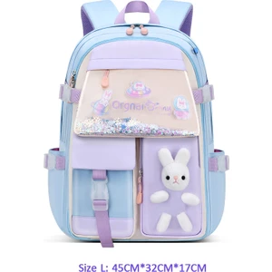 Fada Su Geçirmez Büyük Kapasiteli Ilkokul Sırt Çantası - Mavi (Yurt Dışından)