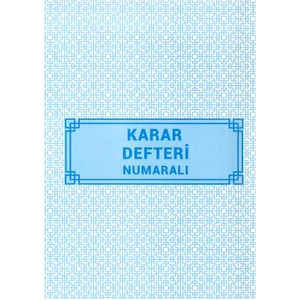 Karar Defteri Numaralı 40 Yaprak 22 x 32 cm