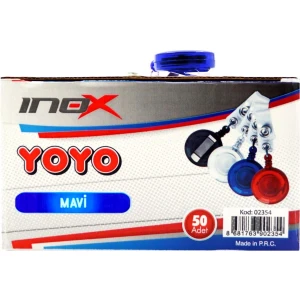 Inox Yoyo Yaka Kartlığı Yuvarlak 50 Adet Mavi