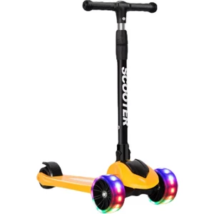 Çocuk Scooter LED Üç Tekerlekli Katlama Kaldırılabilir