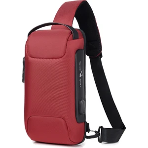 Erkek Şifreli Kilit Oxford Kumaş Spor Crossbody Omuz Çantası - Kırmızı (Yurt Dışından)