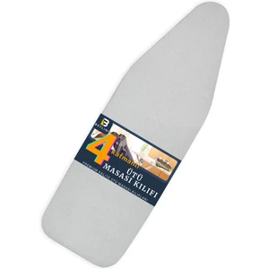 Ütü Masası Kılıfı Örtüsü Bezi, Keçeli,Süngerli,Lastikli Yanmaz Ayarlanabilir 55x135 cm Gri