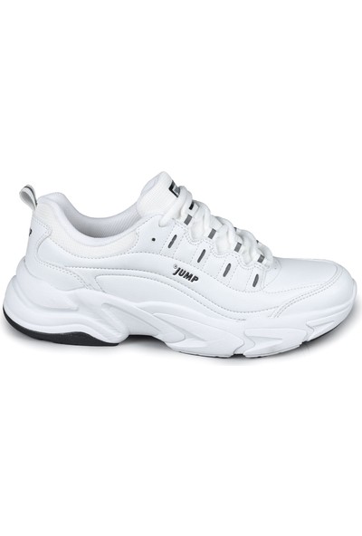 Jump 26776 C White Black Kadın Günlük Ayakkabı 26776-C-WHITE-BLACK Beyaz