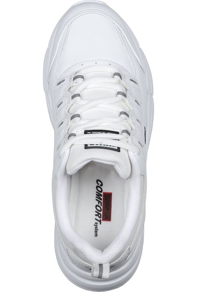 Jump 26776 C White Black Kadın Günlük Ayakkabı 26776-C-WHITE-BLACK Beyaz