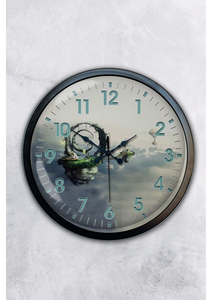 40 cm Siyah Metal Hava Duvar Saati