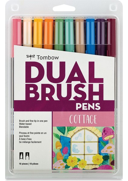: Ab-T Dual Brush Pen Grafik Kalem Seti : Kırevi Renkleri (10 Renk)