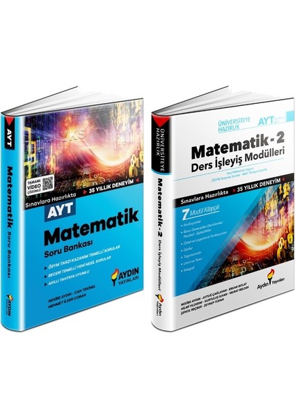 AYT Matematik Soru + Ders İşleyiş Modülü Seti 2 Kitap 2023