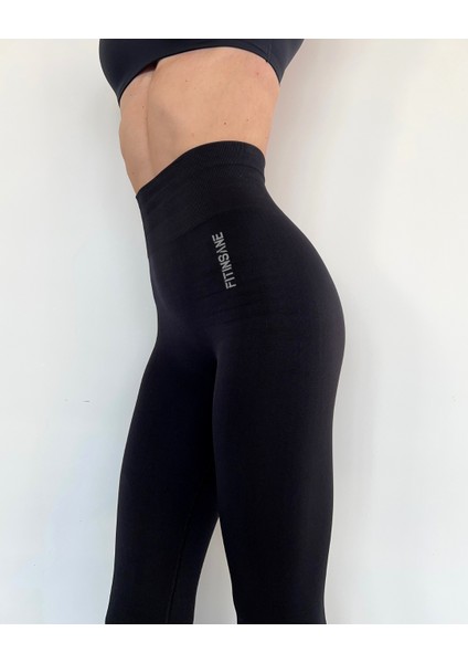 Seamless Toparlayıcı Siyah Spor Tayt fırsatları