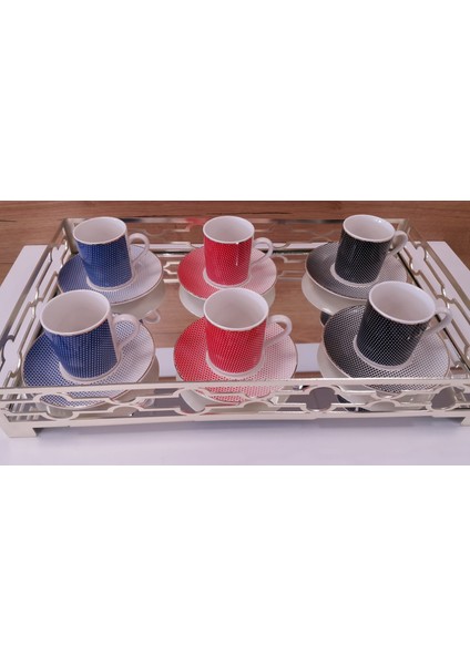 Atina 12 Parça 6 Kişilik Bone Türk Kahvesi Fincan TAKIMI-2431 8696474000123