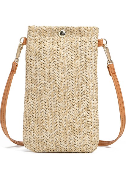 Tek Omuzlu Postacı Cep Telefonu Çantası Kızlar Dokuma Plaj Çantası (Yurt Dışından)