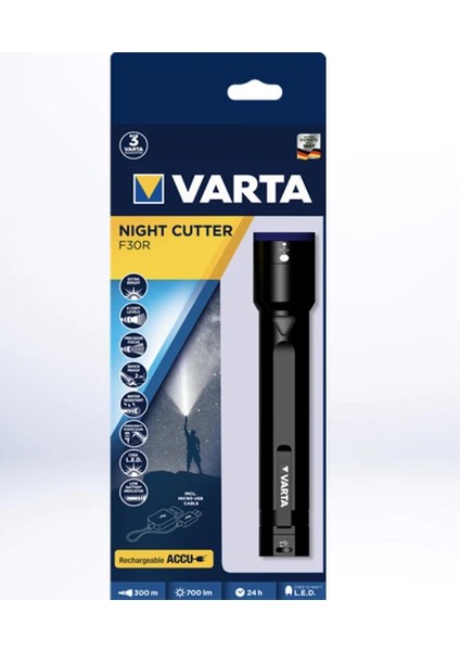 Sava-Varta 18901 Şarjlı El Feneri Night Cutter F30R fırsatları