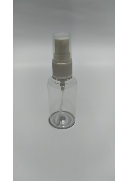 50 ml Beyaz Sprey Başlıklı Kolonya Likit Dezenfektan Fısfıs Şişesi (10 Adet)