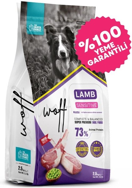 Super Premium Sensitive Lamb Hassas Deri Yapılı Köpekelr Için Kuzu Etli Yetişkin Köpek Maması 12 kg