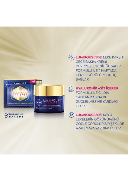 Luminous630 Leke Karşıtı Gündüz Yüz Kremi 40ml ve Luminous630 Leke Karşıtı Gece Kremi 50ml