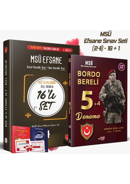 2’li Efsane MSÜ Sınav Seti 14-1 14’lü Efsane Altın Set - MSÜ 10 Deneme