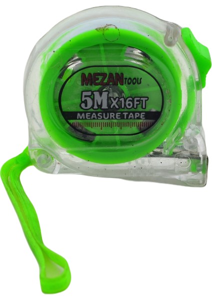 Tools 5m x 16FT 13MM Yeşil Metre