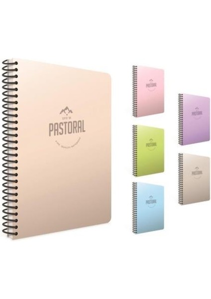 Pastoral 120 Yp. A4 Spiralli Pp. Kapak Defter (3 Lü Paket) 3248