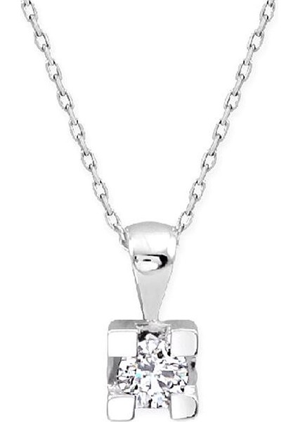 0.05CT Karat E-F Vs Pırlanta Tektaş Kolye WPN3311